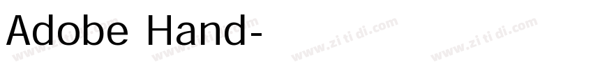 Adobe Hand字体转换